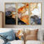 «Slab Structures» - ensemble d'art mural en marbre orange, blanc et noir-1886250492-1886250465
