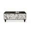47.24" Black Solid Wood Rectangular Coffee Table