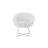 BirdRock Home Faux Fur Saucer Chair, White Faux-SilverLegs-57774336-57774335