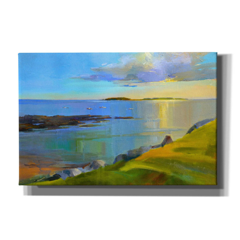 Bridgedale, «Kettle Cove Boats 2» par Holly Ready, art mural sur toile, L 60 po x H 40 po