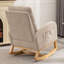 Chaise berçante avec repose-pieds à haut dossier-549167388