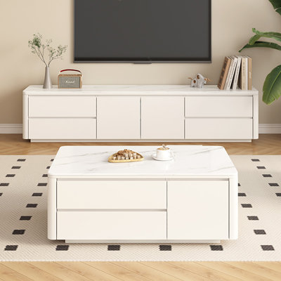 Table basse moderne avec rangement simple