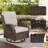 Carolina 5 Piece Swivel Chairs Seating Group With Cushions And Ottoman-197985704-197985709