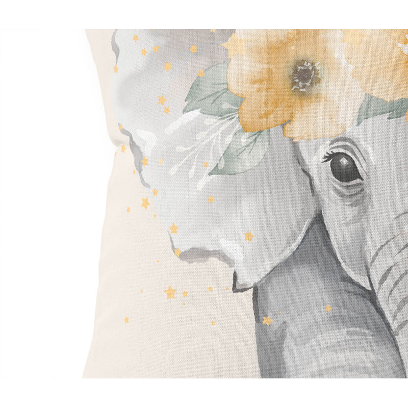 Coussin Elephant Ivory, H 20 po x l 20 po