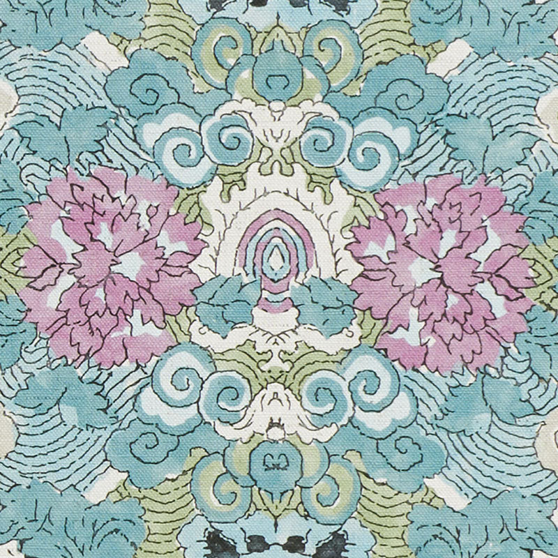 Magic Mountain Dragon Fabric, Blue
