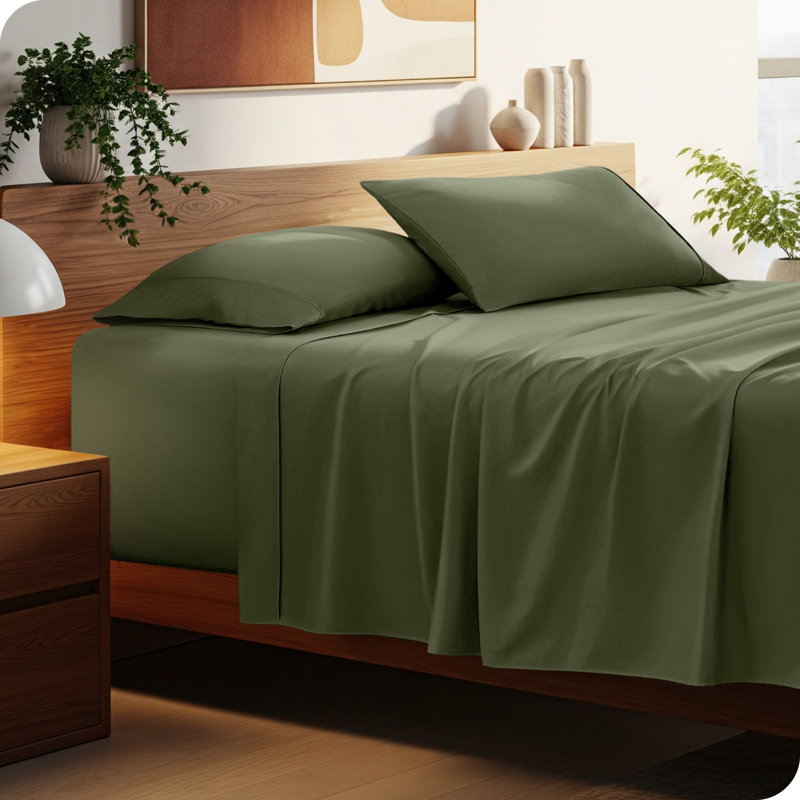 Ensemble de draps en microfibre 22 po, Ensemble de draps pour lit simple TG avec 1 taie d, Cyprès