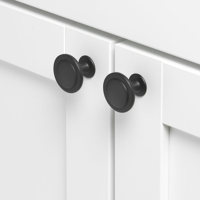 1 1/4" Diameter Mushroom Knob Multipack, Matte Black