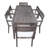 Acacia Wood Outdoor Patio Dining Table Set, Dining Table And Chairs-877034699
