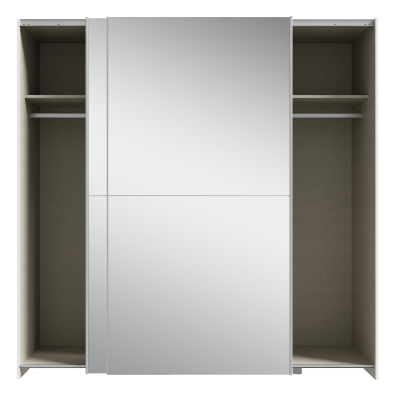 Ransen Manufactured Wood Wardrobe, 190.1cm W x 190.5cm H x 61.2cm D