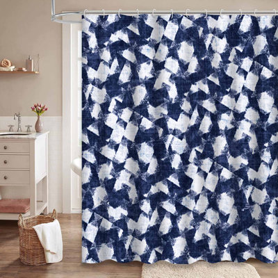 Rideau de douche Broken Graphic Indigo