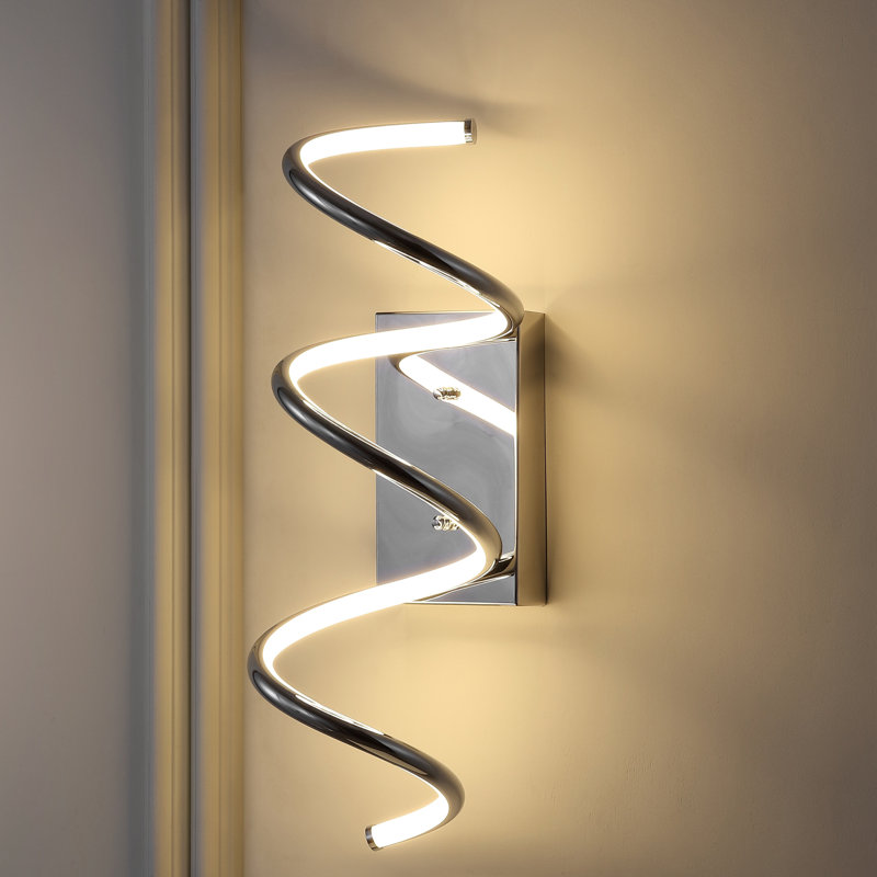 Senduk Dimmable LED Bath Sconce, Chrome