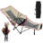 2-in-1 Reclining Folding Camping Chair with Removable Footrest & Storage Bag - Outdoor Patio Travel