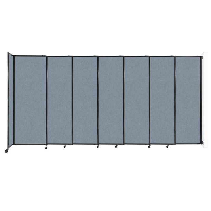 Cloison coulissante 5 pi, Bleu poudre, H 60 po x l 237 po x P 33 po