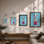 Dalmatian in Pink Boots Modern - Framed Print-494087000-494087001