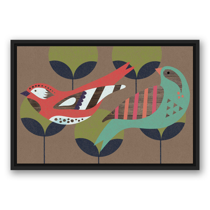 « oiseau jardin party », art encadré