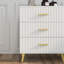 Commode à 3 tiroirs avec pieds en aluminium pour chambre à coucher-661456773