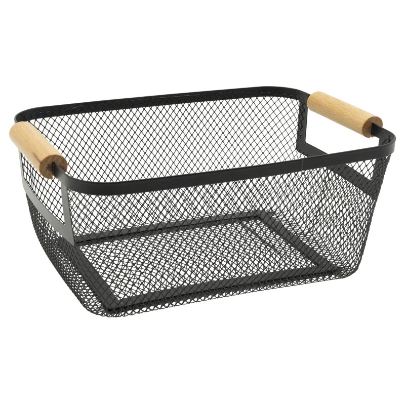 Porte-panier de salle de bain OGGI, Grand (15 po x 9,25 po x 6 po), Noir