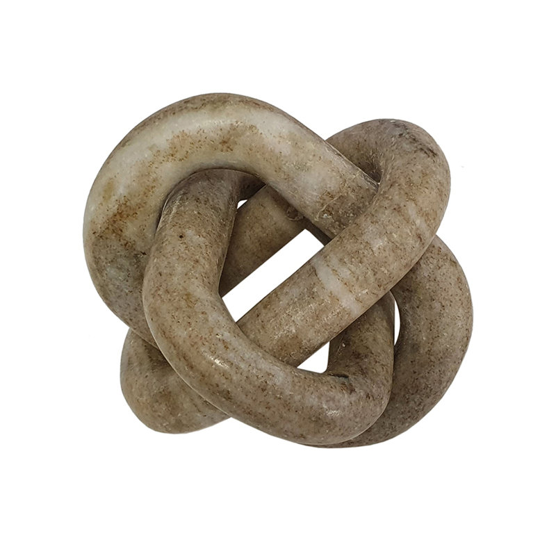 Decorative Marble Chain Sculpture, Cream, Cream