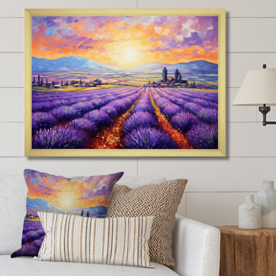" Vangogh Lavender Fields I " by Vincent Van Gogh Painting Print