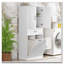 Armoire de rangement pour salle de bain avec deux paniers à linge, armoire de rangement avec portes et tiroir-546786922