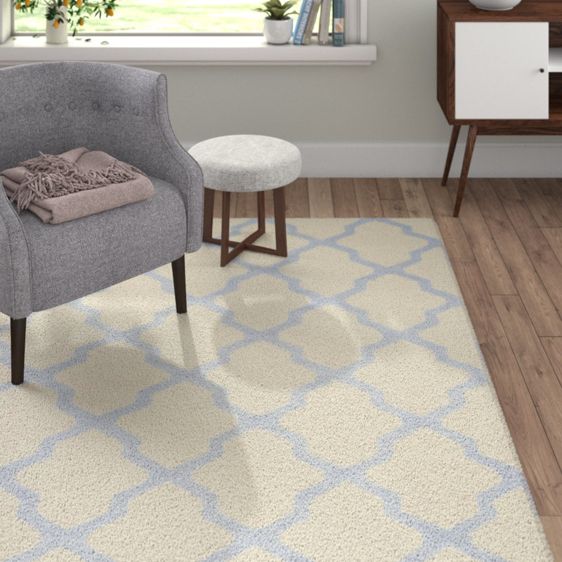 Darbonne Geometric Wool Hand Woven Area Rug, Rectangle 183 x 274 cm