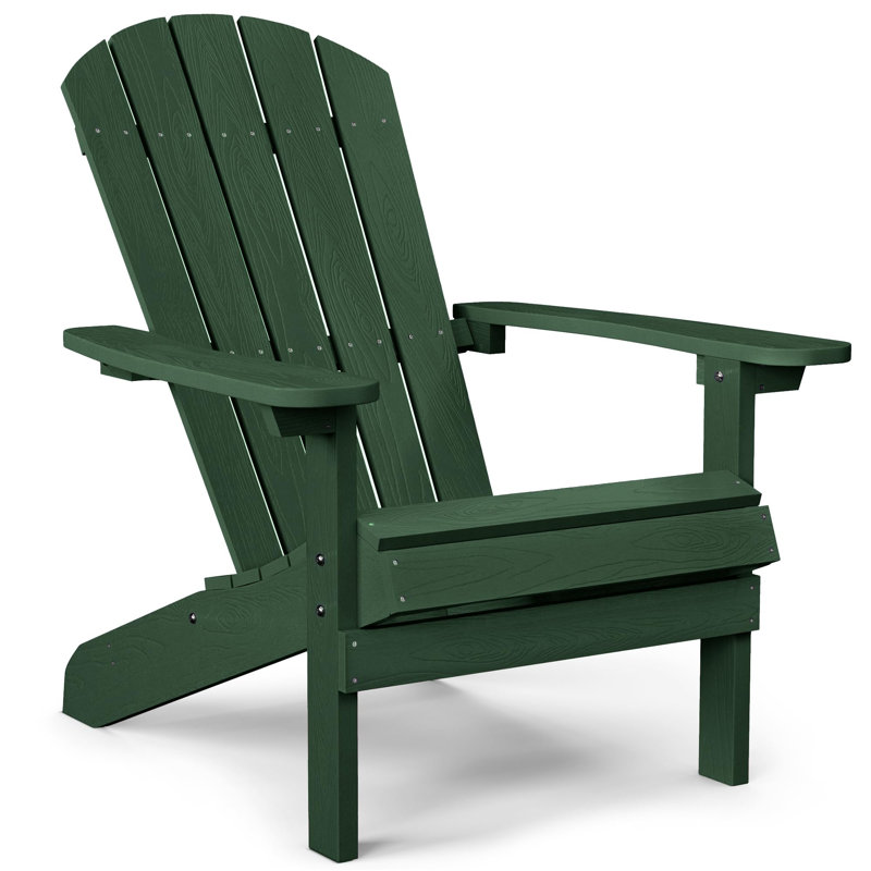 Chaise Adirondack en plastique pour patio, Vert