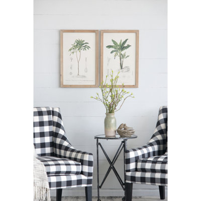 2 ornements d'arbre encadrés, 15,5 x 23,5 po, rehaussant le décor transitionnel avec des images de 2 illustrations ravissantes de la nature et des teintes brunes