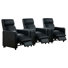 Kryton Upholstered Tufted Recliner Living Room Set Black