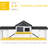 Rabbit Cottage - Spacious & Functional, Dark Gray 83"L Coop Solid, Convenient,