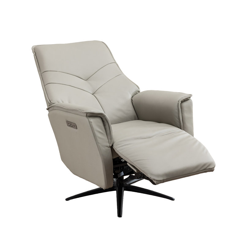 Makinlie 76cm Wide Swivel Standard Recliner, Moon