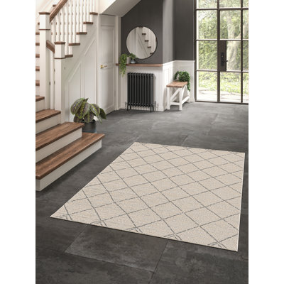 Tilly-Mae Flatweave Indoor/Outdoor Beige Rug