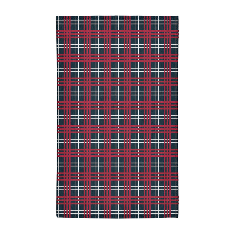Tapis à carreaux bleu, Rectangle 5 pi x 7 pi