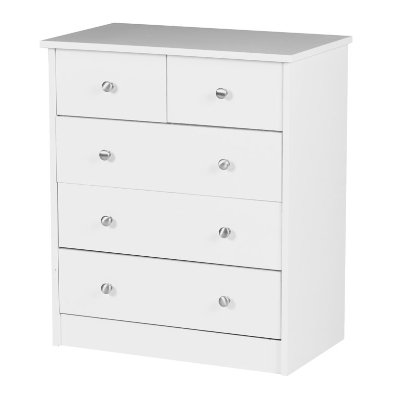 5 Drawer 60cm W Chest, White