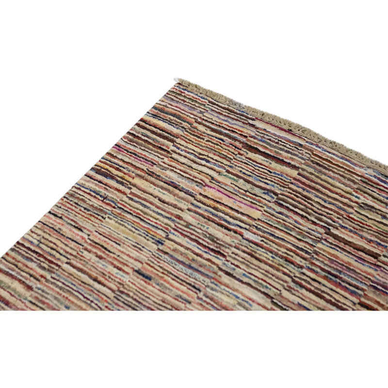 Hand Knotted Wool Area Rug in Multi