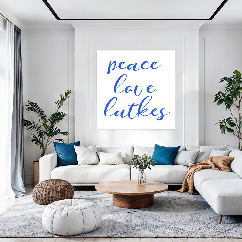 Art contemporain abstrait Peace Peace Latkes, H 48 po x l 48 po