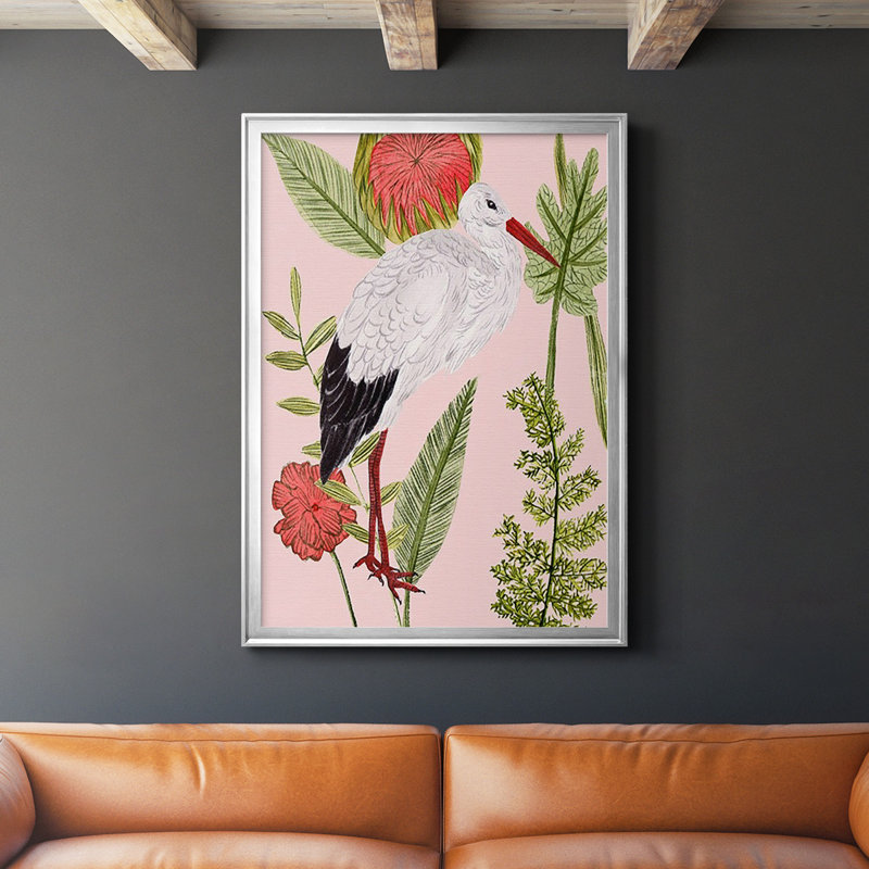 Oiseaux en mouvement IV - peinture à cadre unique, Argent, H 24,5 po x l 18,5 po x P 1 po