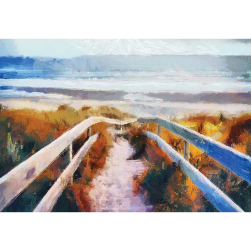 Beach Walkway - Wrapped Canvas Art Prints, 61cm H x 91cm W x 3.8cm D