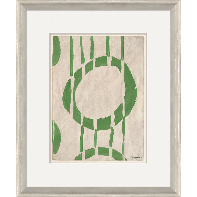 Circle Series - Green 2 Framed by Dana Gibson