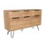 Ensemble de 2 commodes modernes à 4 tiroirs avec pieds en métal Taylors pour le rangement dans la chambre à coucher
