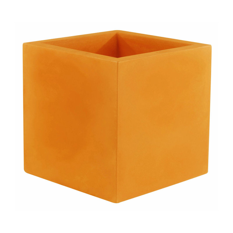 Nano Resin Pot Planter, 4" H x 4" W x 4" D, Anthracite