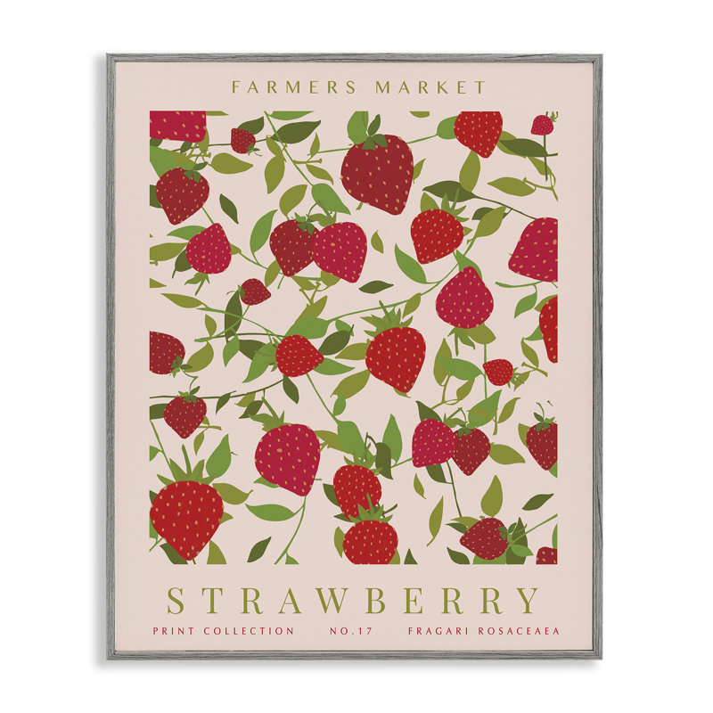 «Strawberry Gallery», estampe numérique, conception de Kamdon Kreations, Estampe numérique Farmhouse, H 14 po x l 11 po