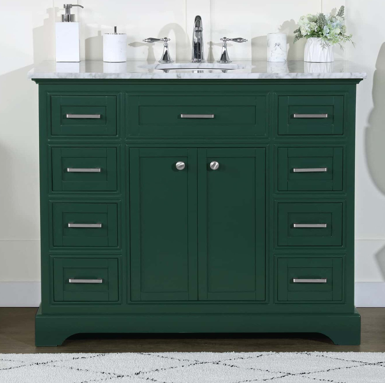 Hermes 42" Single Bathroom Vanity, Green