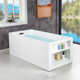 59'' x 29.5'' Freestanding Rectangular Acrylic Soaking Bathtub with Built-In Storage