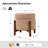 Lessman Modern 20"W Chenille Fully Assemble Round 4-in-1 Ottoman with Solid Wood Base-1281025804