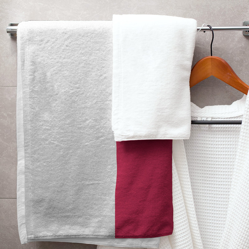 Bath Towel, Polyester/Cotton, Red, Bath Towel