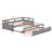 Twin Size Extendable Daybed With Trundle Beds, Wood Daybed Frame With Pull Out Trundle, Twin To King Design Extending Daybed-1055174271