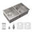 Undermount Double Bowl Kitchen Sink 50/50 In 16 Gauge Stainless Steel With Deep 9-Inch Basins