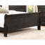 Lit double traditionnel gris de style chambre à coucher avec tête de lit et rails, sommier tapissier indispensable-305867326-305867320