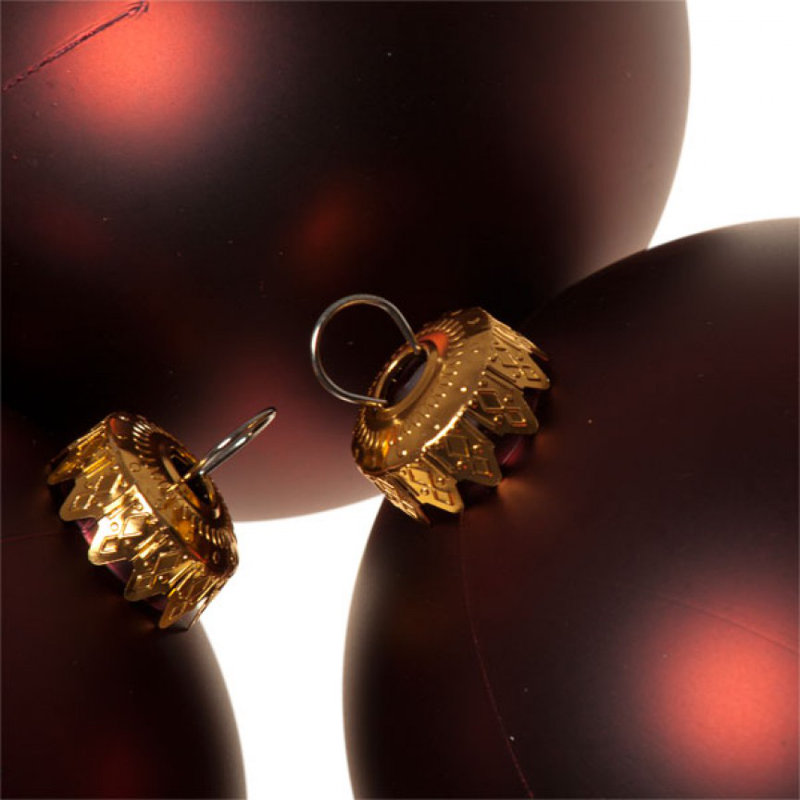 10cm Bauble, Burgundy Satin