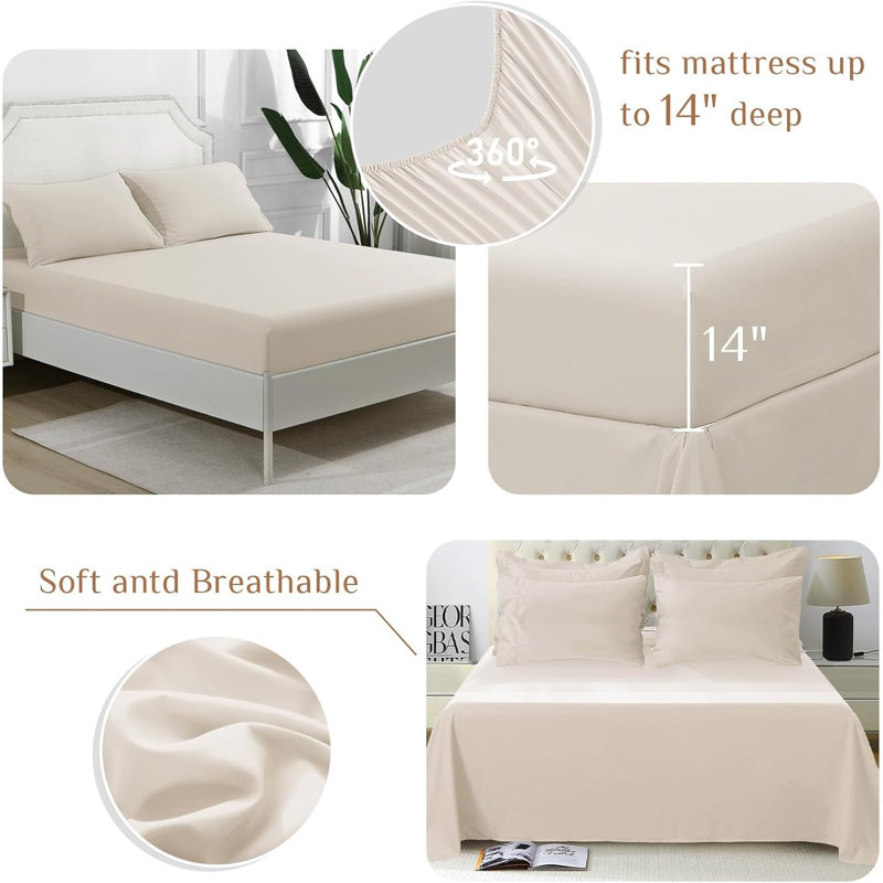 Queen Comforter Set, Ultra-Soft Queen Size Comforter Sets, White
